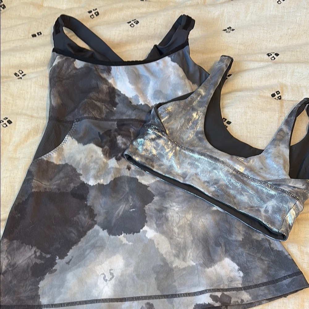 2 Lululemon tops size 6 - Cross My Heart Tank Top & Align Bra Shine Light